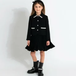 Elie Saab Girls Black Crêpe Diamanté Blazer Hot