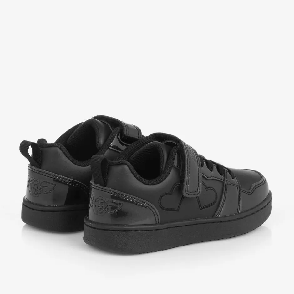 Lelli Kelly Girls Black Faux Leather Heart Trainers Best
