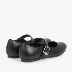 Calvin Klein Girls Black Faux Leather Buckle Pumps Clearance