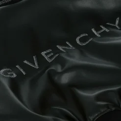 Givenchy Girls Black Faux Leather Bomber Jacket Outlet