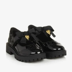 Angels Face Girls Faux Patent Leather Shoes Black Outlet
