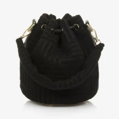 Fun amp; Fun Girls Black Felted Fabric Bag (27cm)