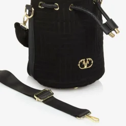 Fun amp; Fun Girls Black Felted Fabric Bag (27cm)