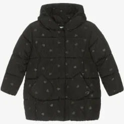 Mayoral Girls Black Heart Puffer Coat Best