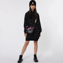 DKNY Girls Black Hooded Jersey Dress New