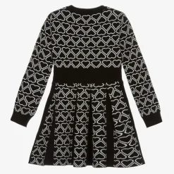 Fun amp; Fun Girls Black Knitted Heart Dress Sale