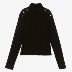 Fun amp; Fun Girls Black Knitted Roll Neck Jumper Discount
