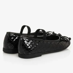 Geox Girls Black Leather Ballet Pumps Best