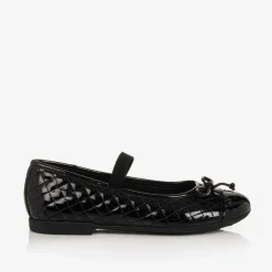 Geox Girls Black Leather Ballet Pumps Best