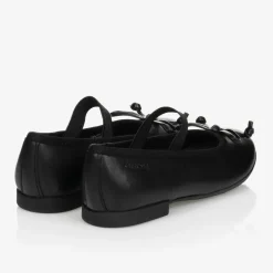 Geox Girls Black Leather Ballet Pumps Best