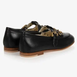 Gucci Girls Black Loafer Shoes Clearance