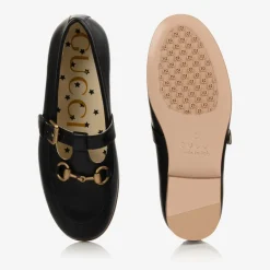 Gucci Girls Black Loafer Shoes Clearance