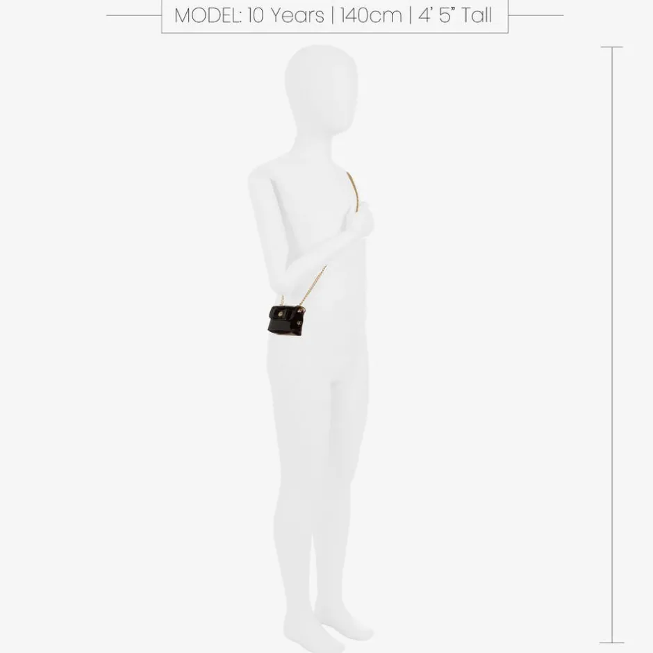 Zaccone Girls Black Mini Shoulder Bag (8cm) Sale