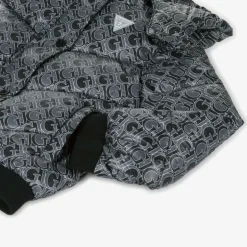 Guess Girls Black Monogram Logo Puffer Jacket Clearance