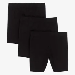 Childrensalon Essentials Girls Black Organic Cycling Shorts (3 Pack) Online