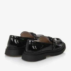 Mayoral Girls Black Patent Faux Leather Loafers Discount