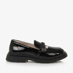 Mayoral Girls Black Patent Faux Leather Loafers Discount