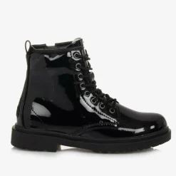 Lelli Kelly Girls Black Patent Leather Ankle Boots New