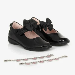 Lelli Kelly Girls Black Patent Leather Bar Shoes