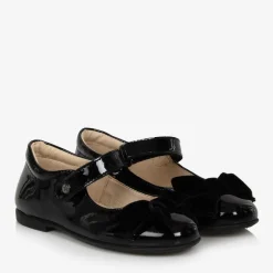 Naturino Girls Black Patent Leather Bow Shoes Clearance