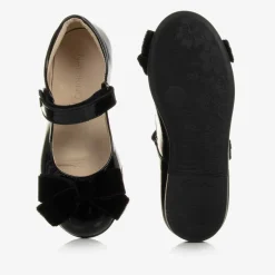 Naturino Girls Black Patent Leather Bow Shoes Clearance