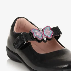 Lelli Kelly Girls Black Patent Leather Bar Shoes Clearance