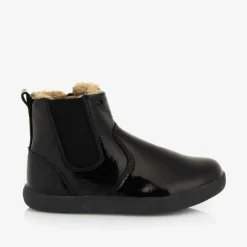 Old Soles Girls Black Patent Leather Boots Hot