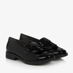 Geox Girls Black Patent Leather Loafers Sale