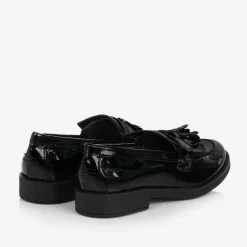 Geox Girls Black Patent Leather Loafers Sale
