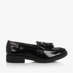 Geox Girls Black Patent Leather Loafers Sale