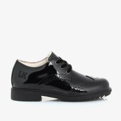 Lelli Kelly Girls Black Patent Leather Brogue Shoes Clearance