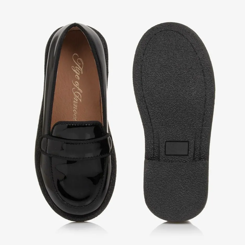 Age of Innocence Girls Black Patent Leather Loafers Online
