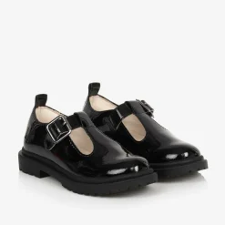 Lelli Kelly Girls Black Patent Leather T-Bar Shoes Hot