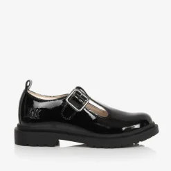 Lelli Kelly Girls Black Patent Leather T-Bar Shoes Hot