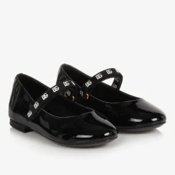 Dolce amp; Gabbana Girls Black Patent Leather Pumps Sale
