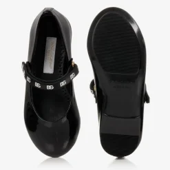Dolce amp; Gabbana Girls Black Patent Leather Pumps Sale