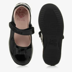 Lelli Kelly Girls Black Patent Leather Bar Shoes Outlet