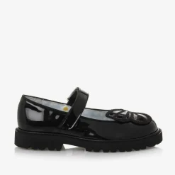 Sophia Webster Mini Girls Black Patent Leather Butterfly Shoes Online