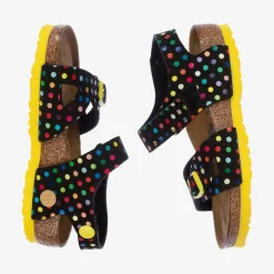Birkenstock Girls Black Polka Dot Sandals Sale