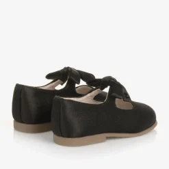 Mayoral Girls Black Satin Bow Shoes Hot