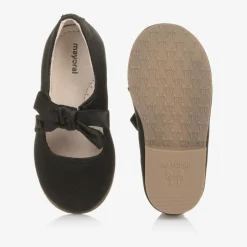 Mayoral Girls Black Satin Bow Shoes Hot
