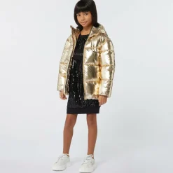 KARL LAGERFELD KIDS Girls Black Sequin T-Shirt Dress Hot