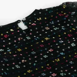 AIGNER Girls Black Sequinned Tulle Dress Clearance