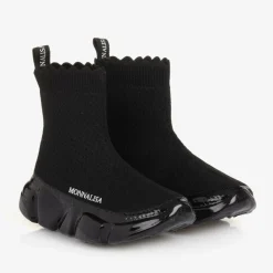 Monnalisa Girls Black Sock Trainers Hot