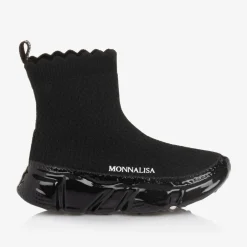 Monnalisa Girls Black Sock Trainers Hot
