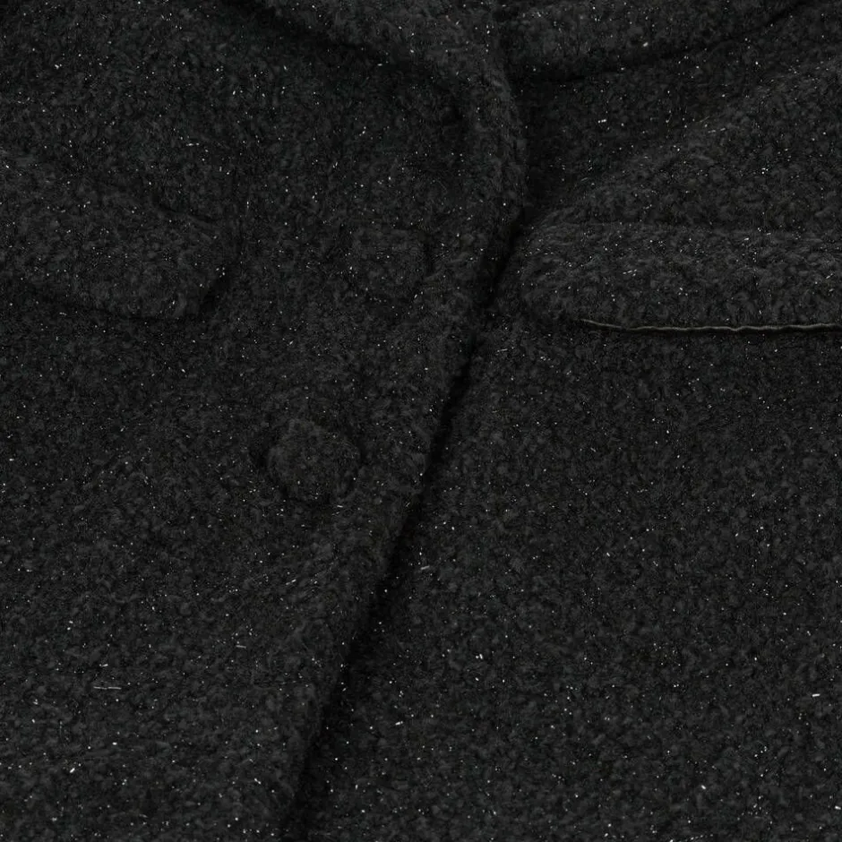 Balloon Chic Girls Black Sparkly Bouclé Coat Outlet
