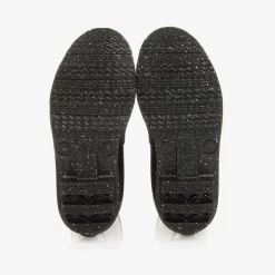 KARL LAGERFELD KIDS Girls Black Sparkly Rain Boots Clearance