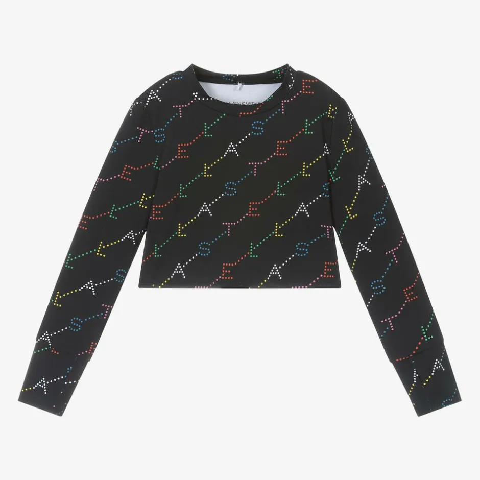 Stella McCartney Kids Girls Black Sports Top (UPF50+) Sale