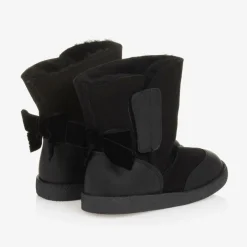 Falcotto by Naturino Girls Black Suede Leather Boots Best