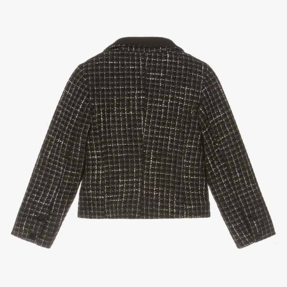 Piccola Speranza Girls Black Tweed Blazer New